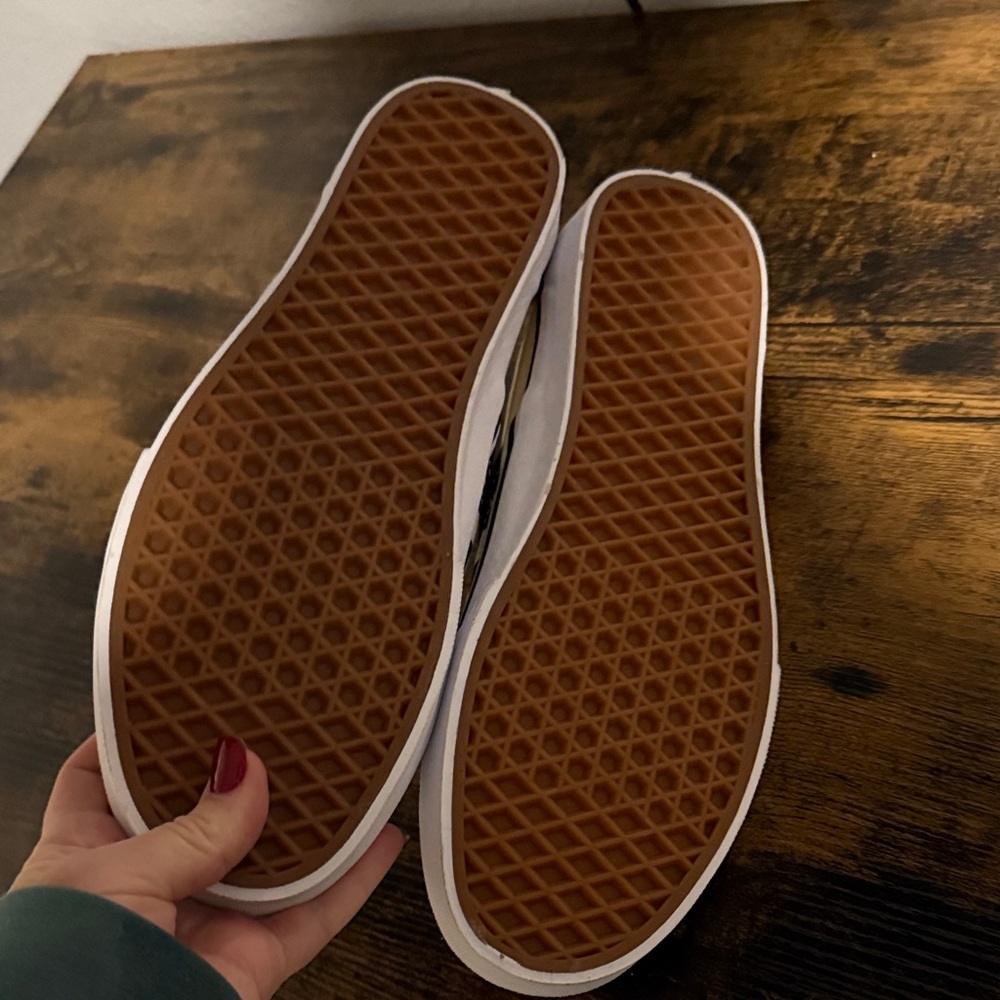 Vans Black and White Checkered Slip-On Loafers - Picture 3 of 4